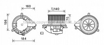 AVA QUALITY COOLING rt8572 -  Электродвигатель, вентиляция салона